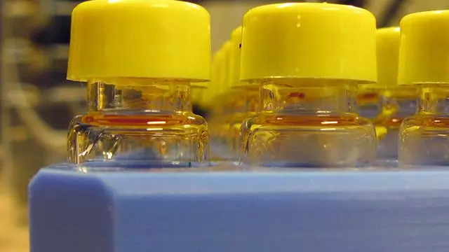Image of yellow capped vials